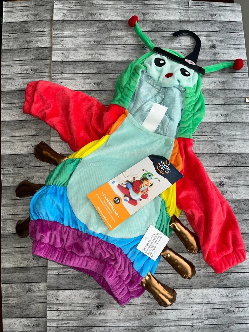 Rainbow Caterpillar Costume Romper - Bright Multicolor